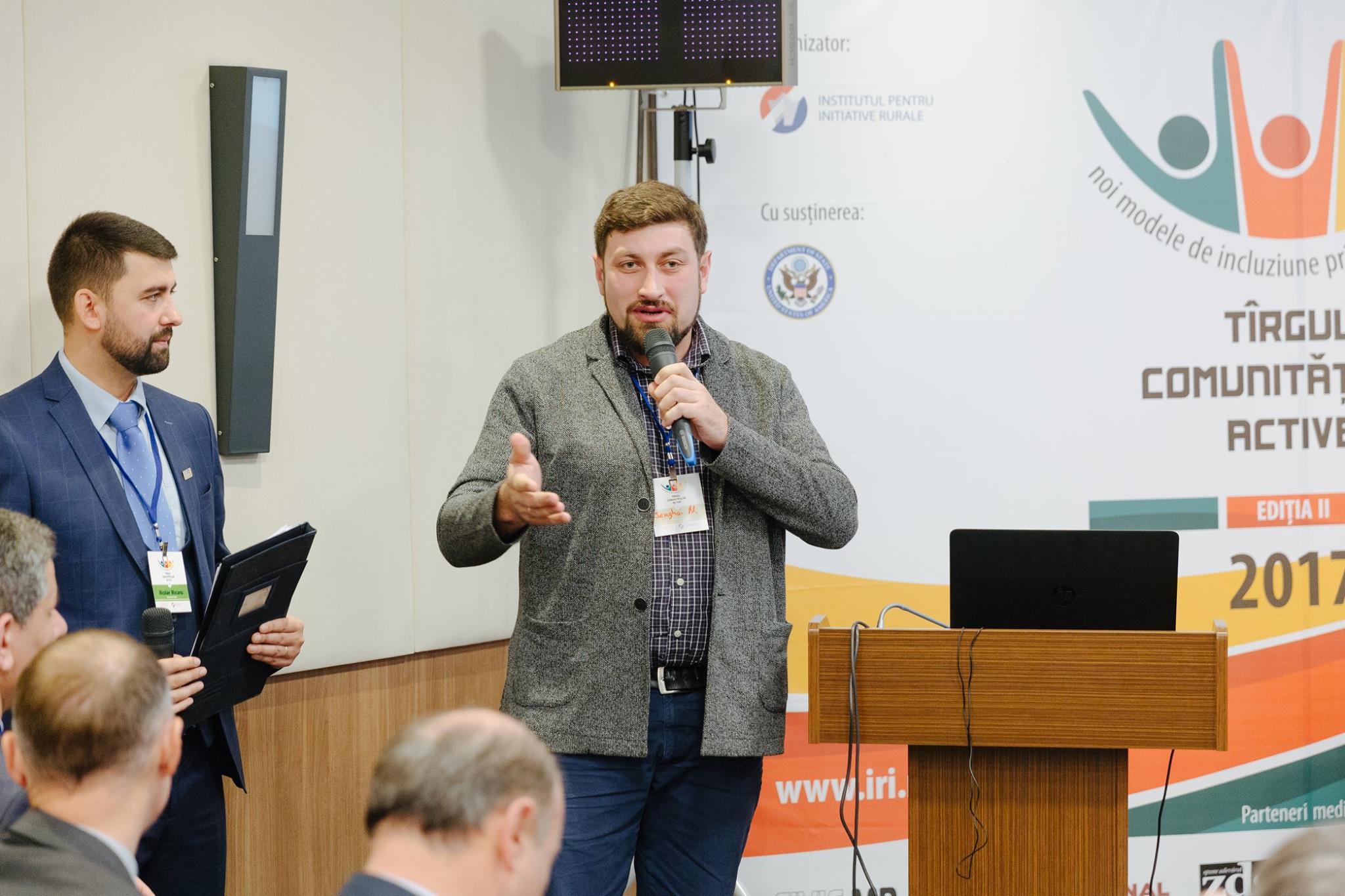 Moldovan Country Director giving a speech