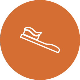 orange toothbrush icon