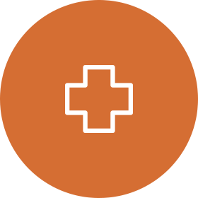 orange medical care icon