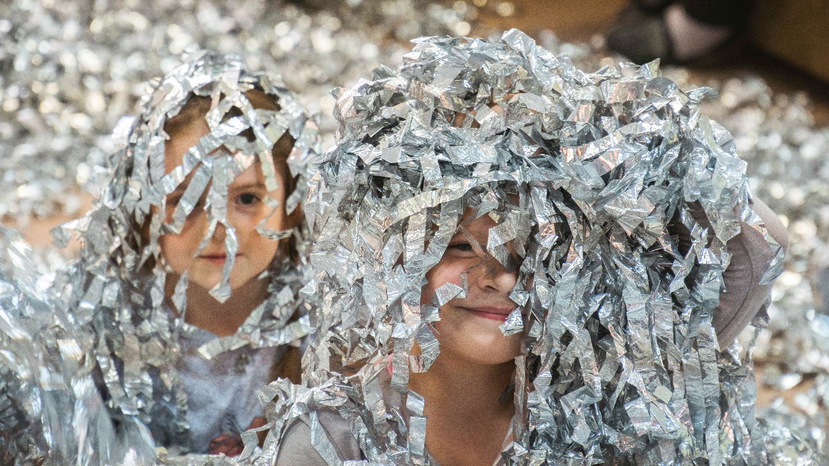 Children in tinsel