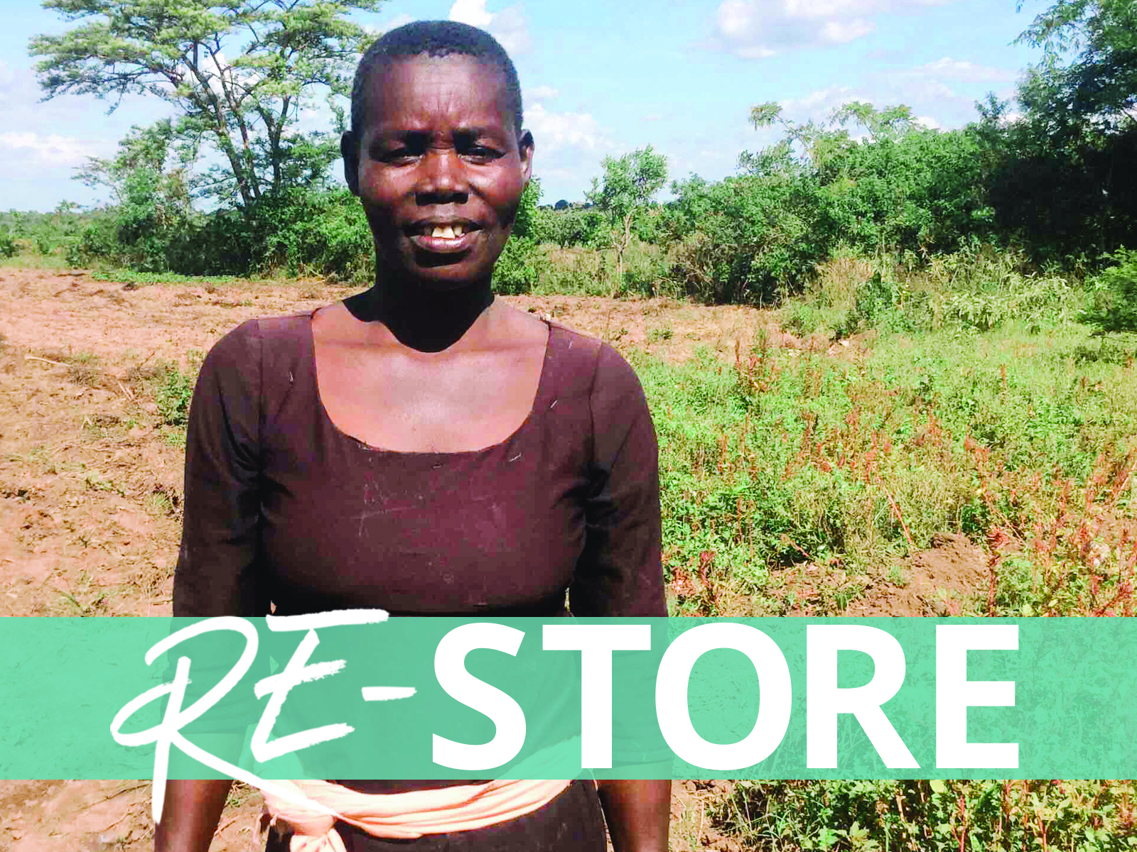 photo of Christine with word "re-store" in front of her photo