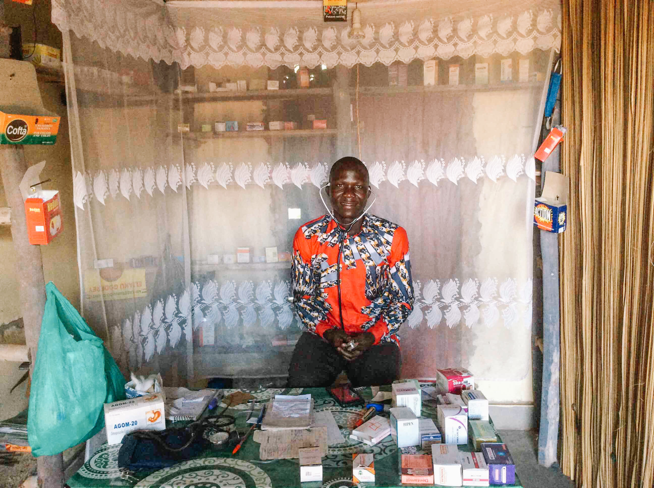 Lazarus in his medical clinic