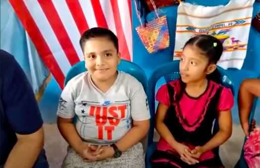 Children in the Ceiba Blanca community