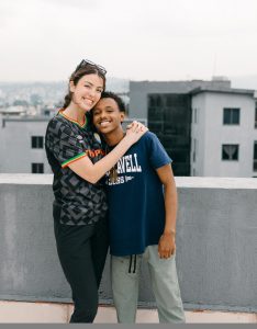 Marissa Clement and her cousin, Zema, in Ethiopia in 2025.